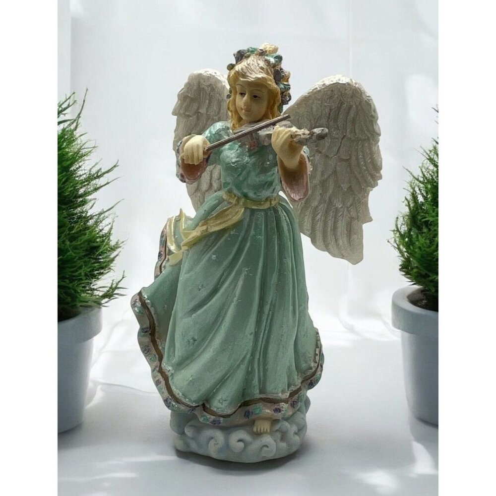 Vintage Angel Playing Violin Figurine Avery Creations Music Musician Gift